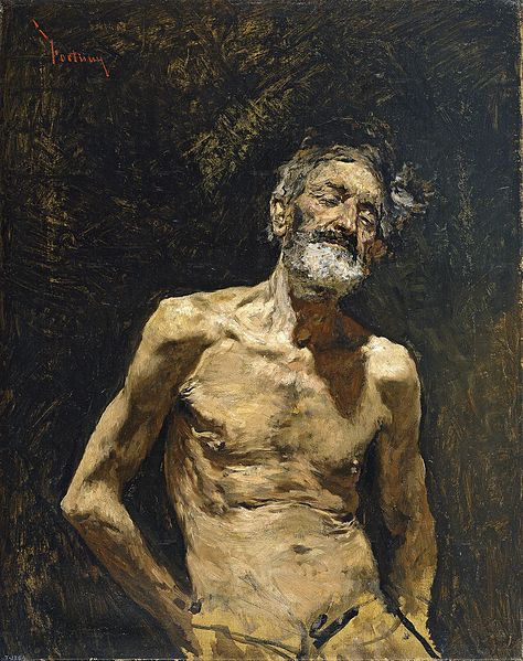 Viejo desnudo al sol. Imagen tomada de Internet